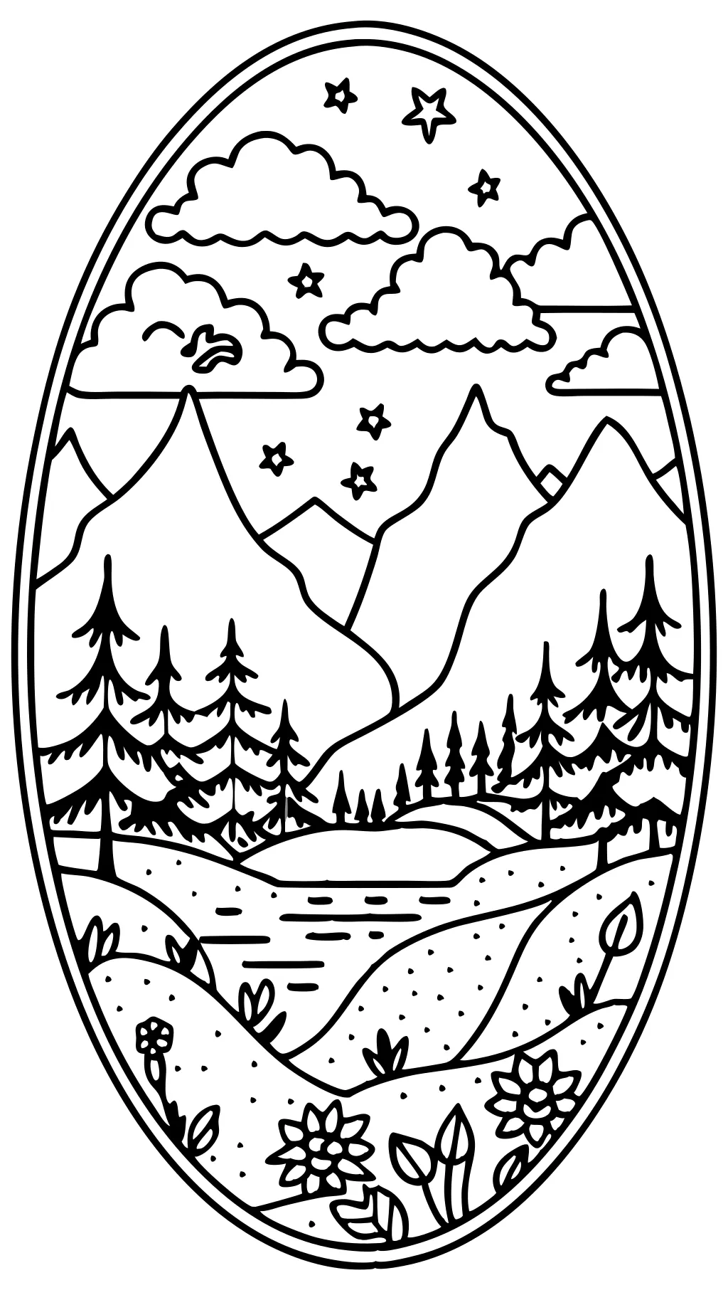 coloring pages for adults landscapes